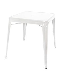 Tolix Style Stacking Dining Table | Gloss White