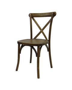 Compact Crossback Event Chair | Oak Frame Rustic Finish